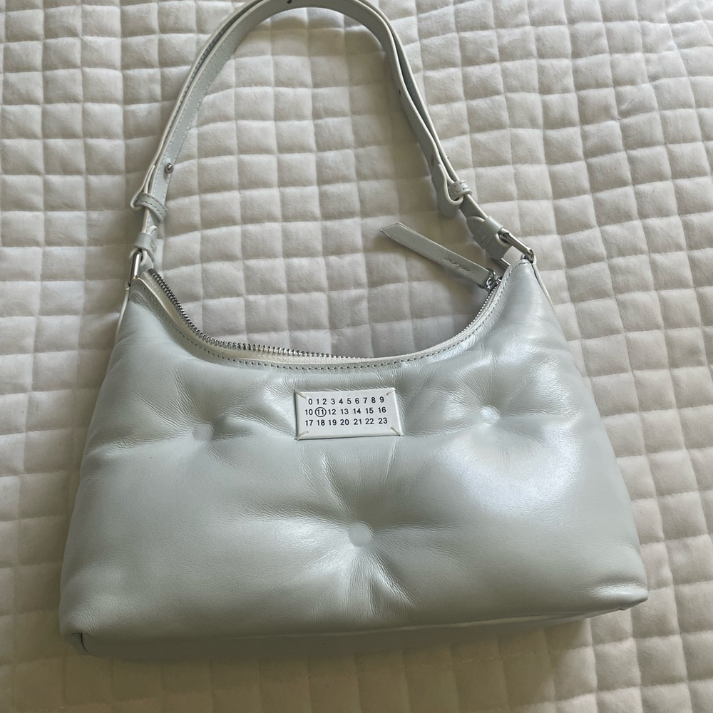 Maison Margiela White Leather Shoulder Bag In like new condition